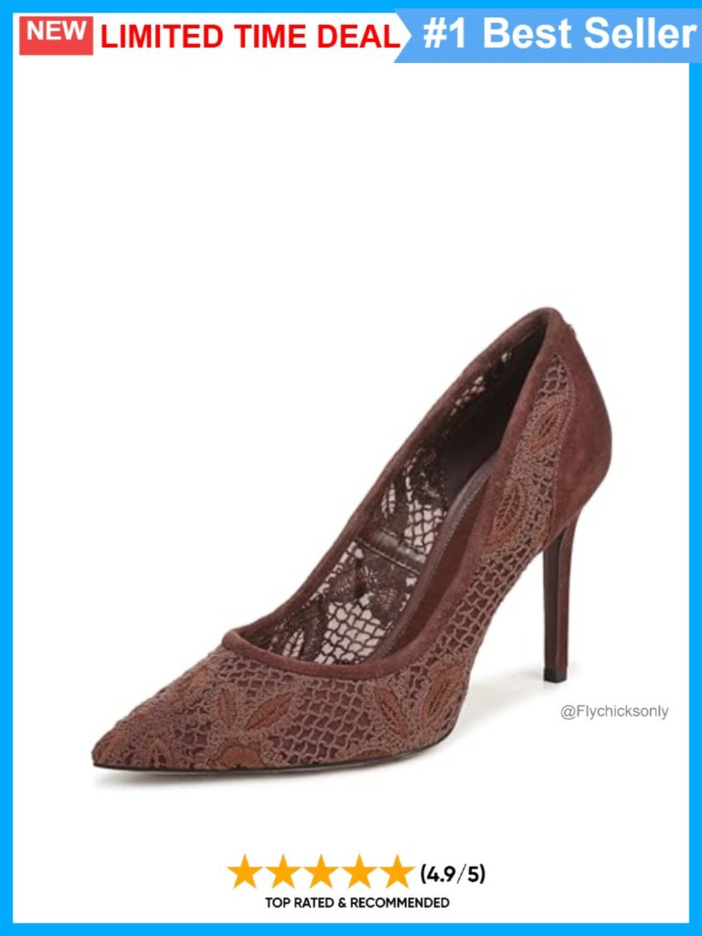 Hazel Mesh Pointed Toe Stiletto Pumps Slip-On Formal Party Shoes